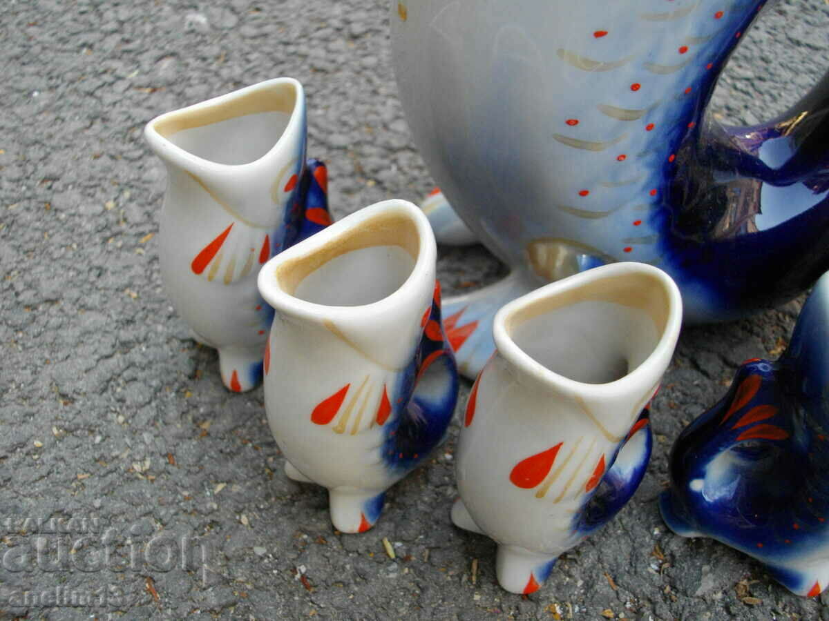 PORCELAIN SET FOR FISH BRANDY USSR with price 75.00 BGN | € 38.35 PORCELAIN SET FOR FISH BRANDY USSR with price 75.00 BGN | € 38.35