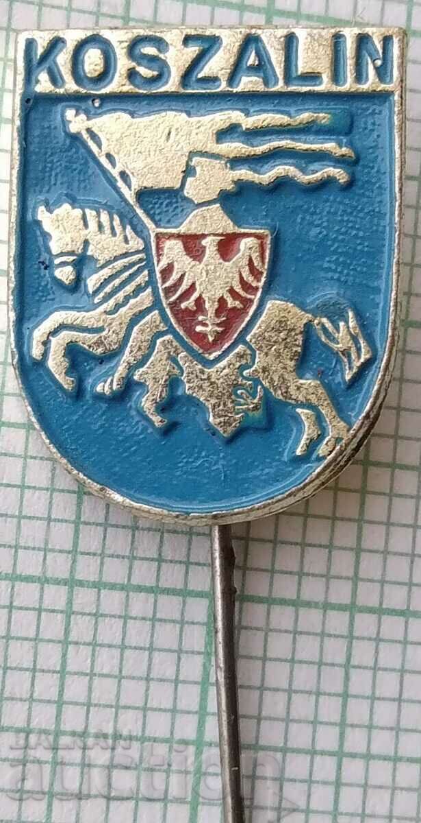 16281 Badge - coat of arms of the city of Koszalin - Poland