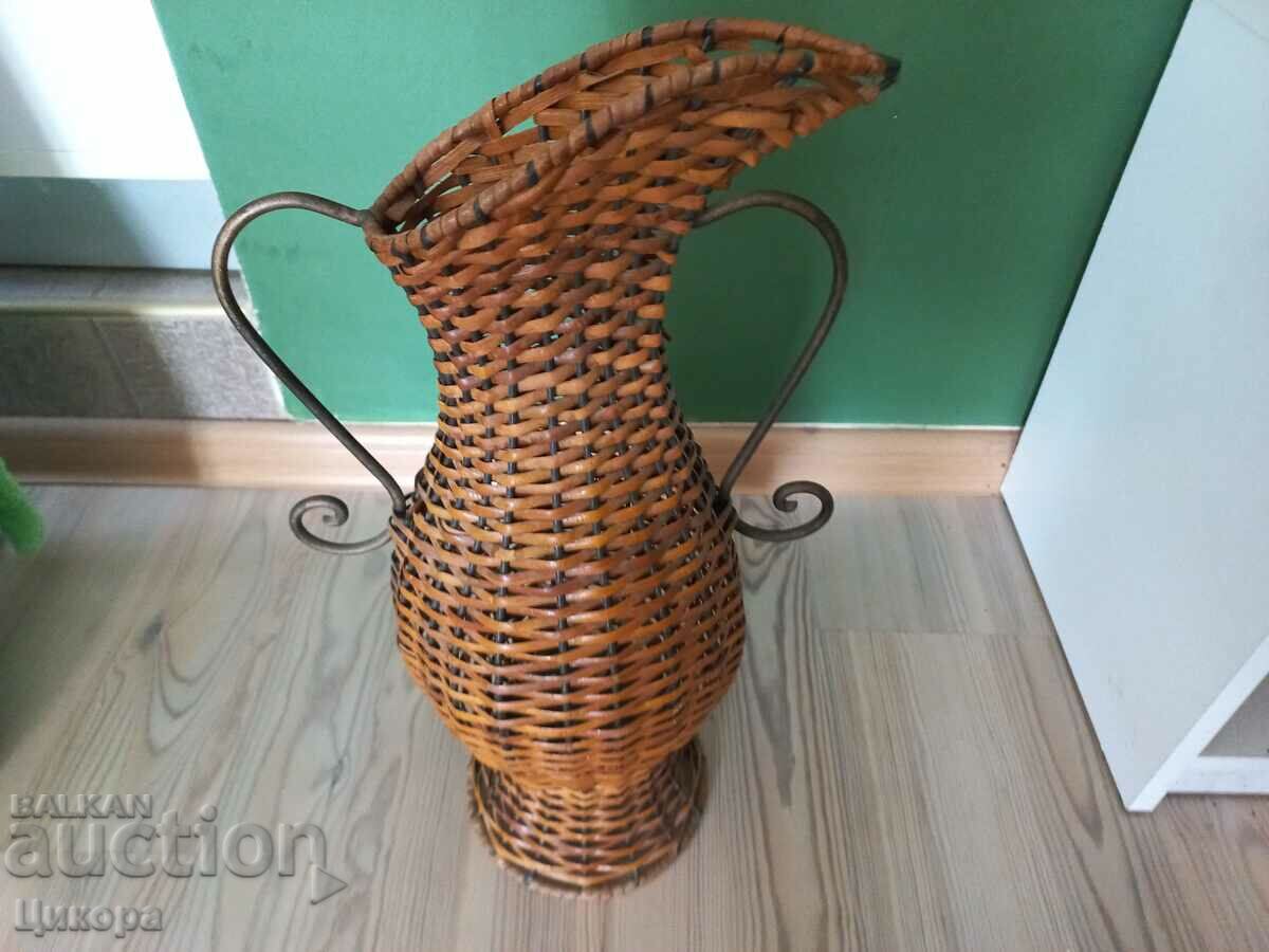 OLD WICKED VASE BASKET with price 80.00 BGN | € 40.90