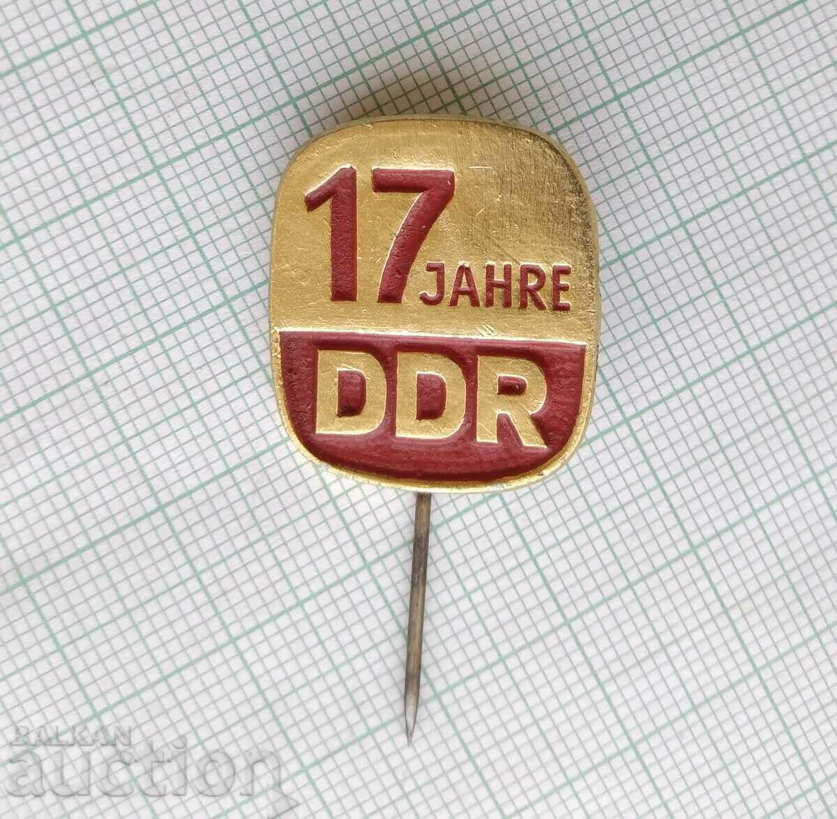 16285 Badge - 17 years GDR DDR with price 2.00 BGN | € 1.02 16285 Badge - 17 years GDR DDR with price 2.00 BGN | € 1.02
