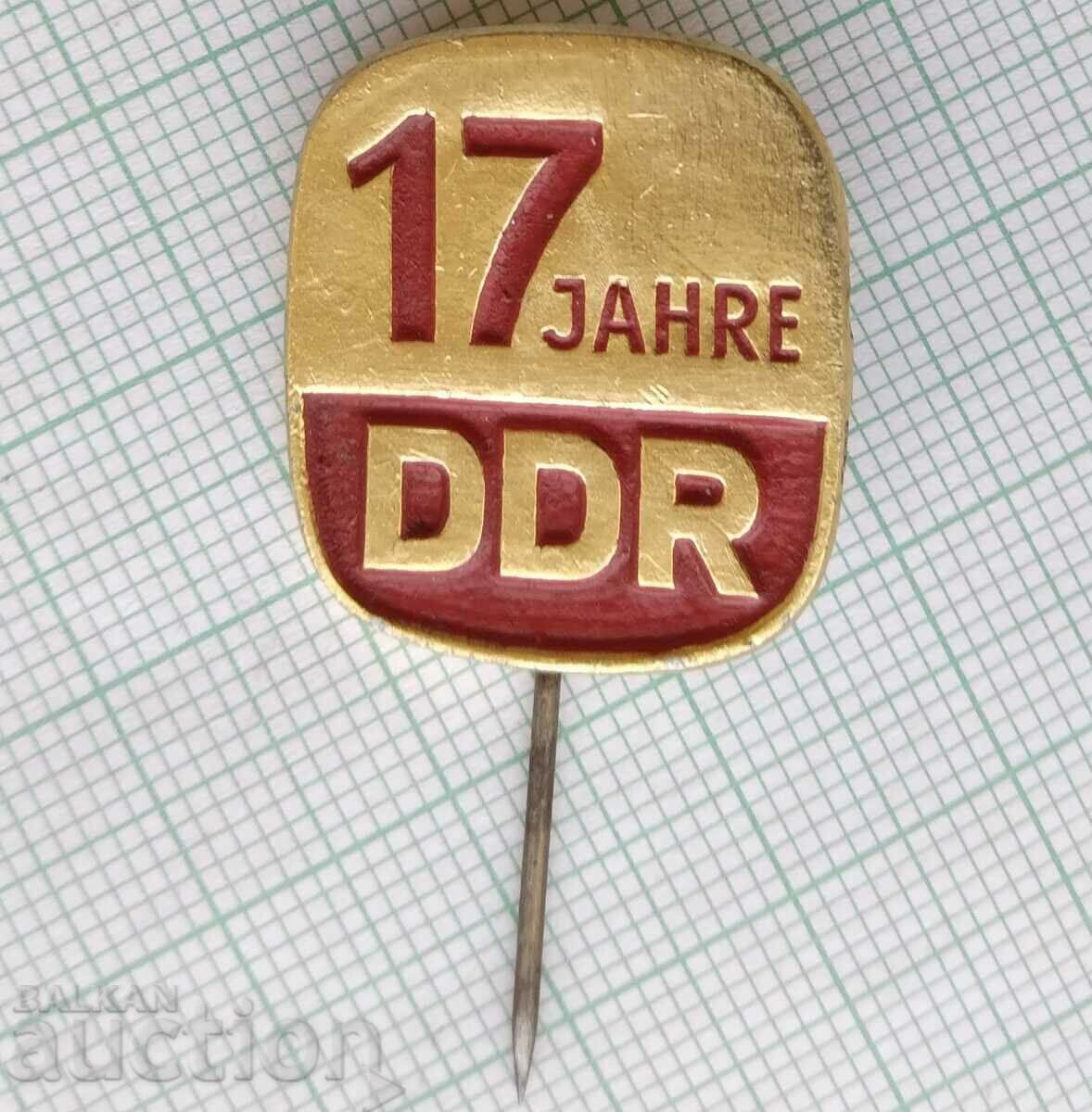 16285 Badge - 17 years GDR DDR