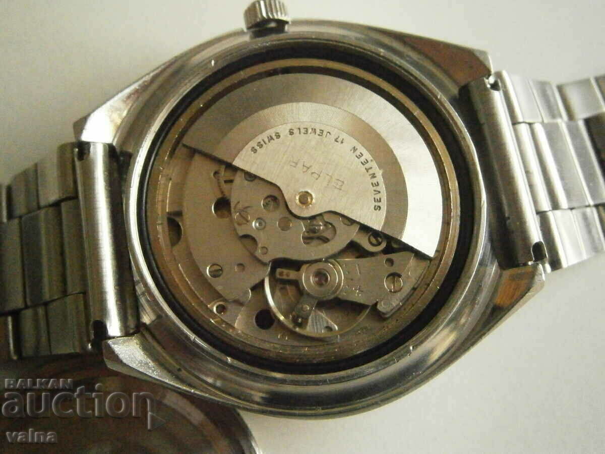 ELPAR, E 7, cal. AS 2066, 17 bijuterii, automată, 38,5 mm, elvețian - 7