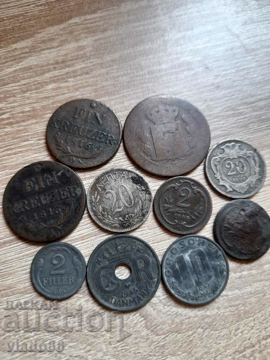 Lot of old European coins