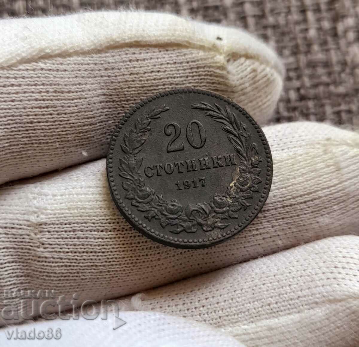 20 de cenți 1917