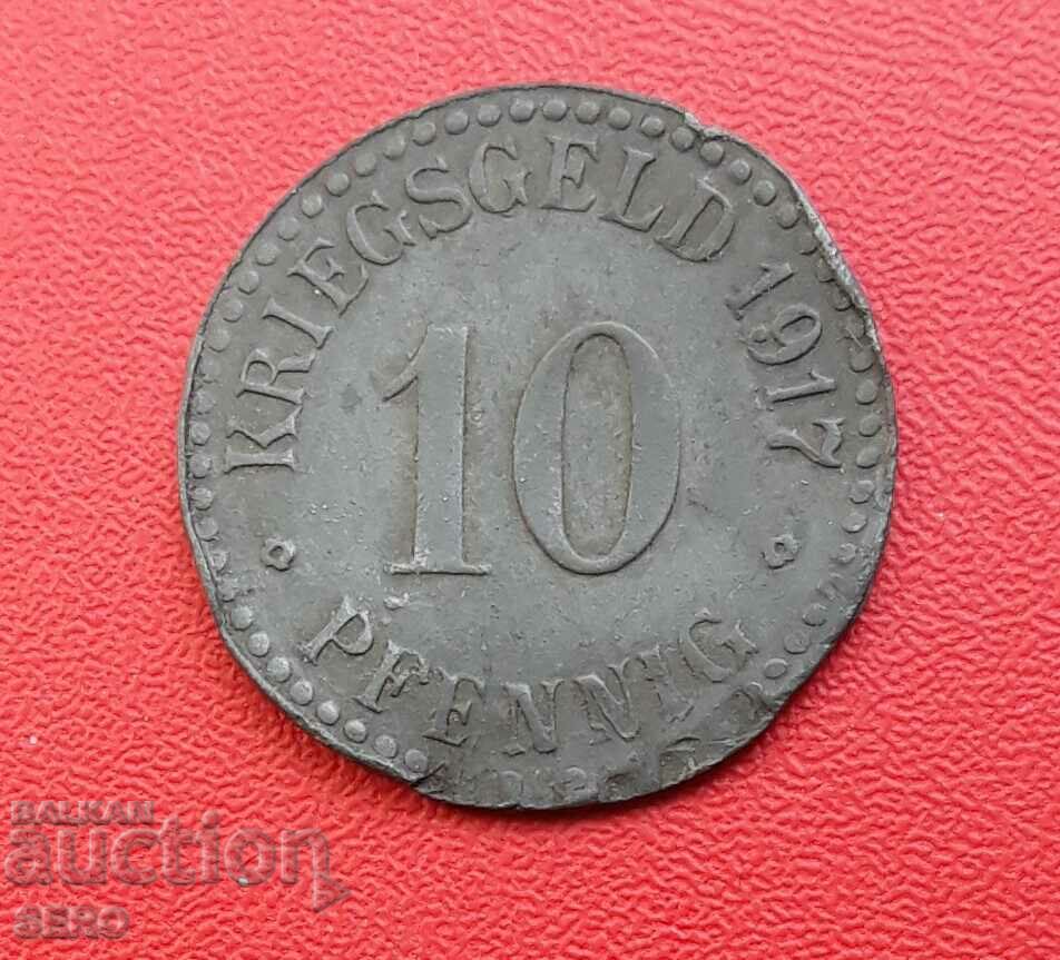 Germania-Hesse-Kassel-10 pfennig 1917