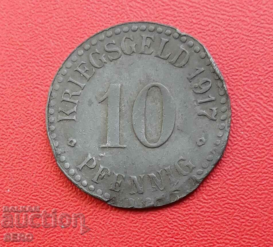 Германия-Хесен-Касел-10 пфенига 1917