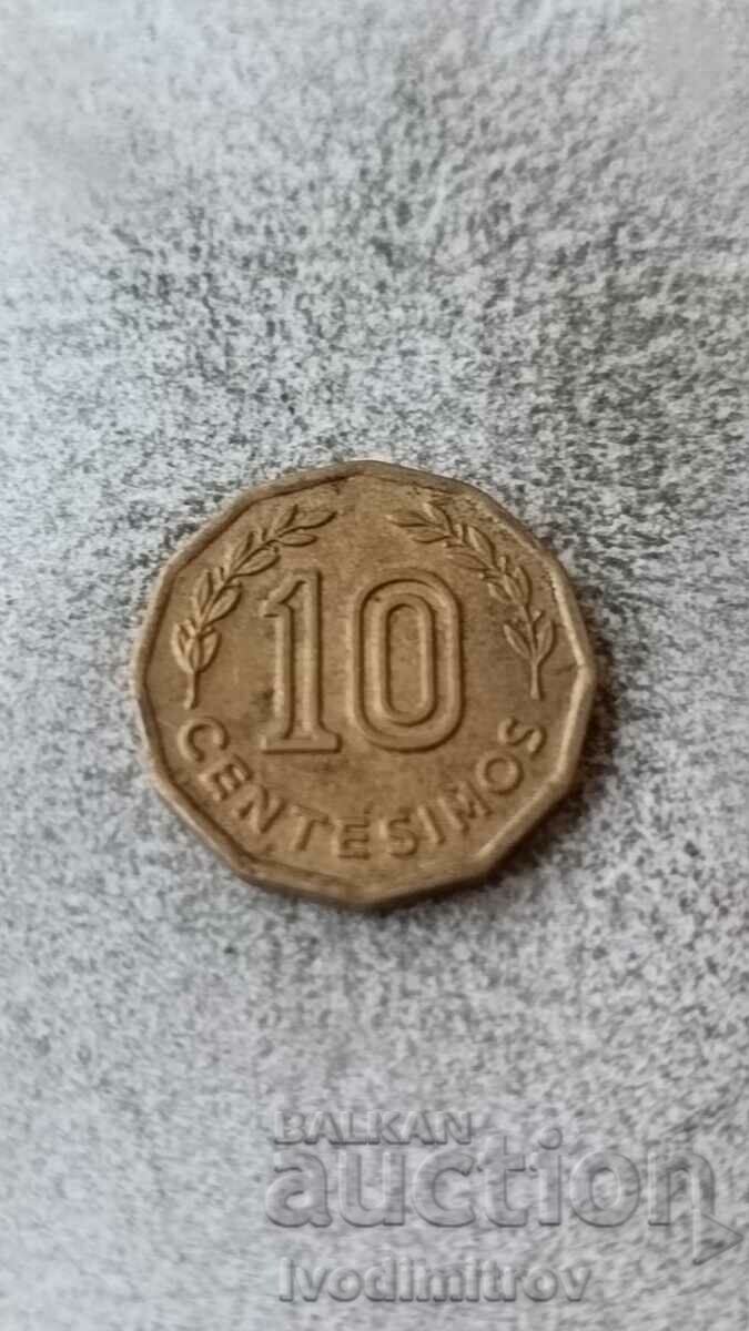 Uruguay 10 centesimo 1976