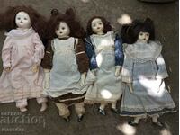 Lot of old dolls.