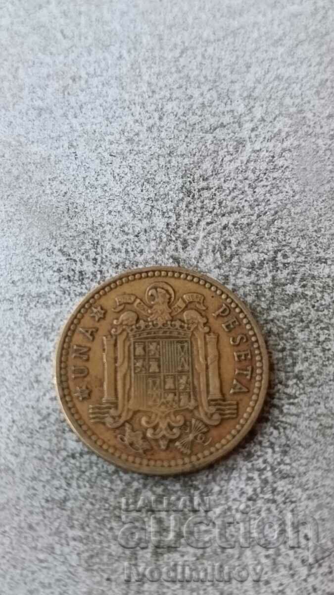 Spania 1 peseta 1966