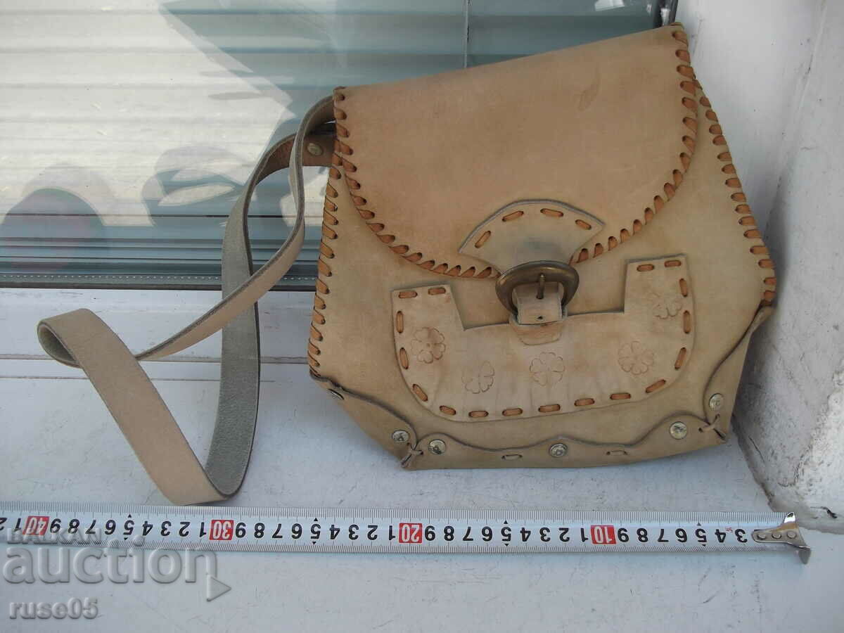 Чанта дамска от естествена  кожа от соца от магазин "СБХ"