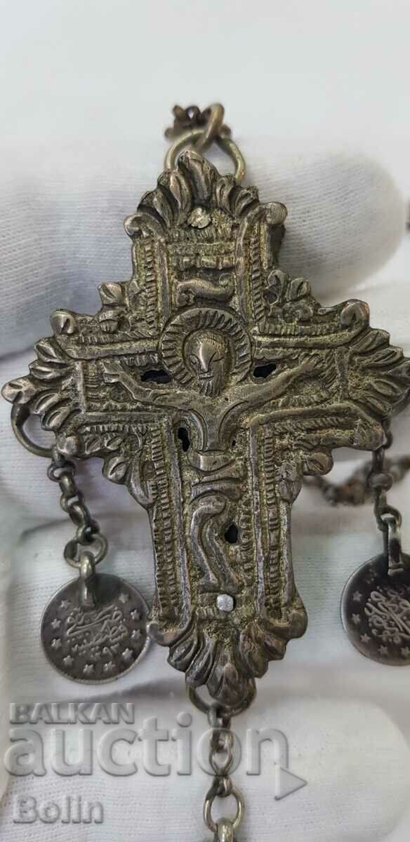 Rare Bulgarian revival cross with Jesus Christ 19th century - 5 Rare Bulgarian revival cross with Jesus Christ 19th century - 5
