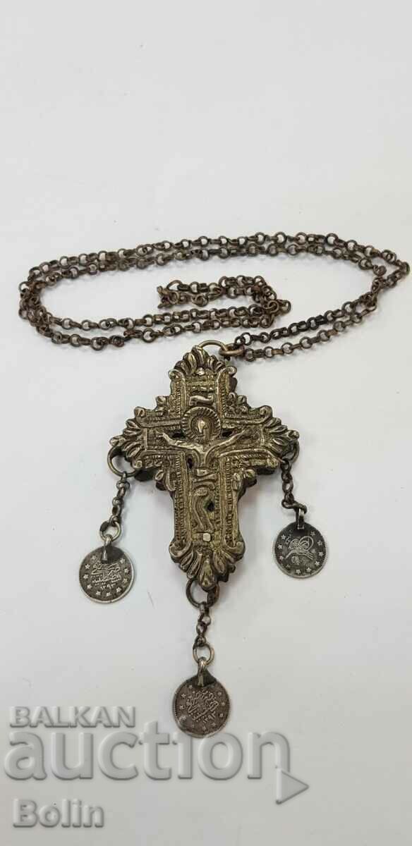 Rare Bulgarian revival cross with Jesus Christ 19th century - 7 Rare Bulgarian revival cross with Jesus Christ 19th century - 7