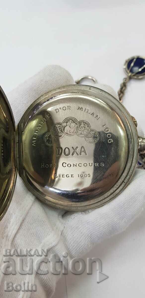Delivery of Rare beautiful DOXA-Anti-Magnetique advertising pocket watch Delivery of Rare beautiful DOXA-Anti-Magnetique advertising pocket watch