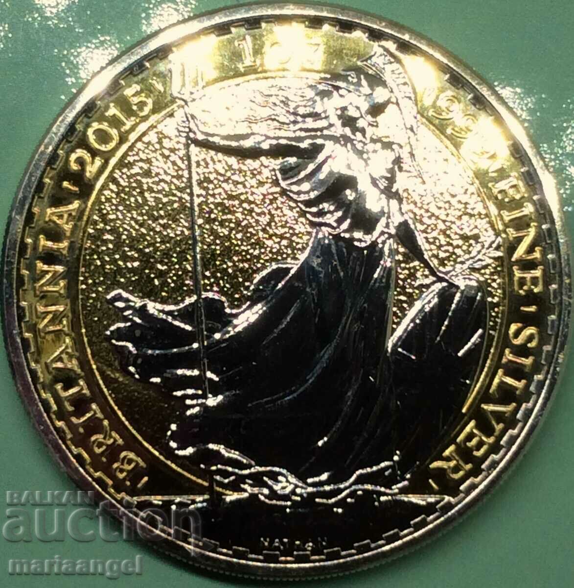 1 Oz Ounce 2 Pounds 2015 Elizabeth II Great Britain UNC