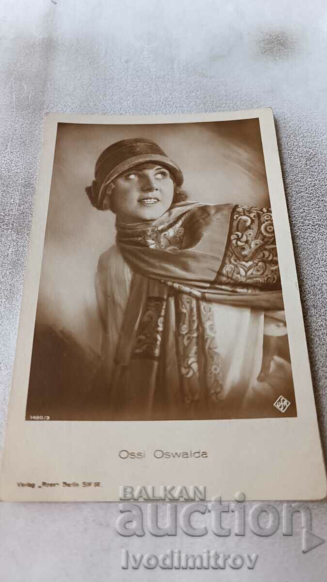 Пощенска картичка Ossi Oswalda Русе 1928