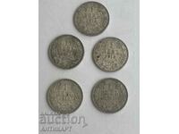 5 coins of 1 lev 1913