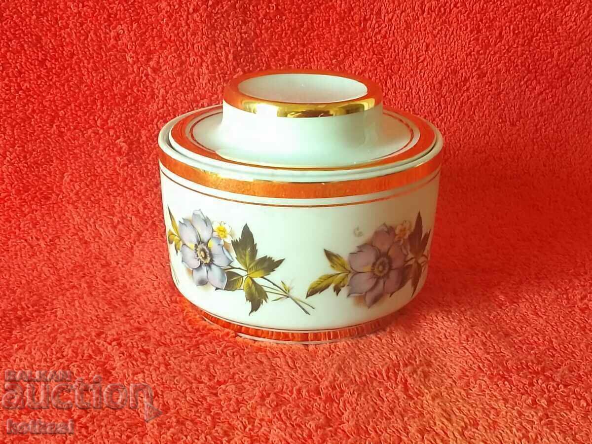 Old Bulgarian Porcelain Sugar Bowl Cup Marked Gold Gilding - 7 Old Bulgarian Porcelain Sugar Bowl Cup Marked Gold Gilding - 7