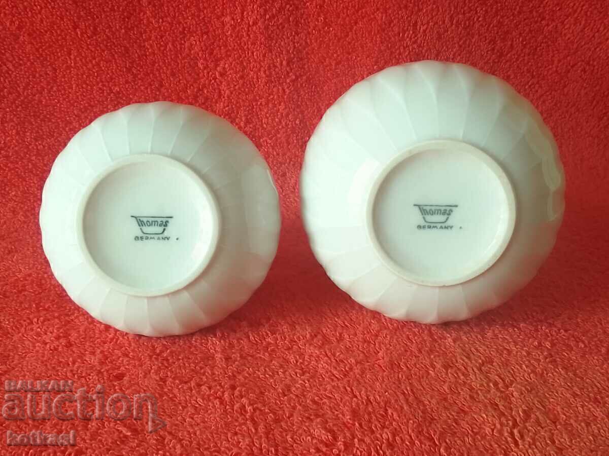 Lot of two old Thomas Germany Porcelain Vases embossed surface - 5 Lot of two old Thomas Germany Porcelain Vases embossed surface - 5