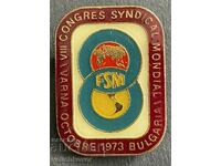 37615 Bulgaria sign World Trade Union Congress Varna 1973.