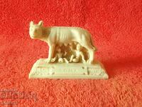 Figure Sculpture Capitoline She-wolf Romulus and Remus alabaster