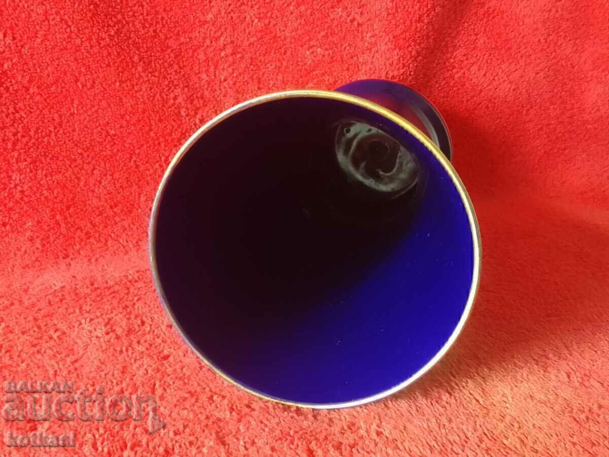 Old Porcelain Large Vase PMR Bavaria Cobalt Gilt Flowers - 6 Old Porcelain Large Vase PMR Bavaria Cobalt Gilt Flowers - 6