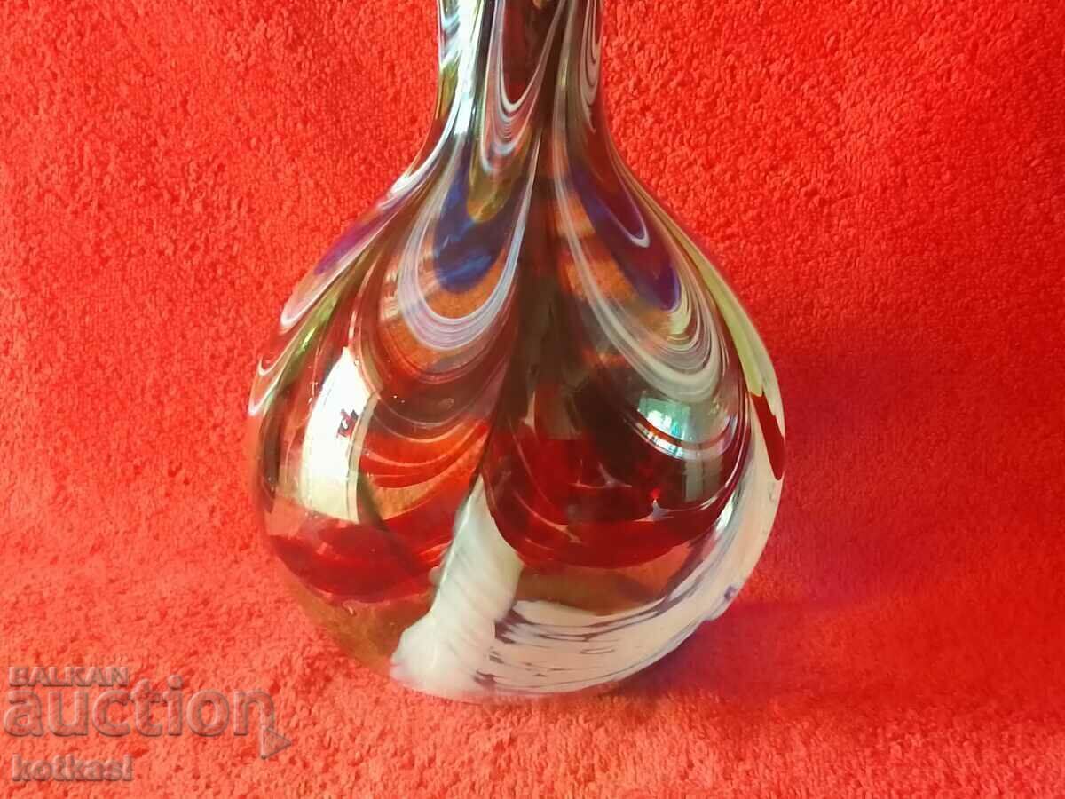 Delivery of Old vase, colored glass, handmade Delivery of Old vase, colored glass, handmade