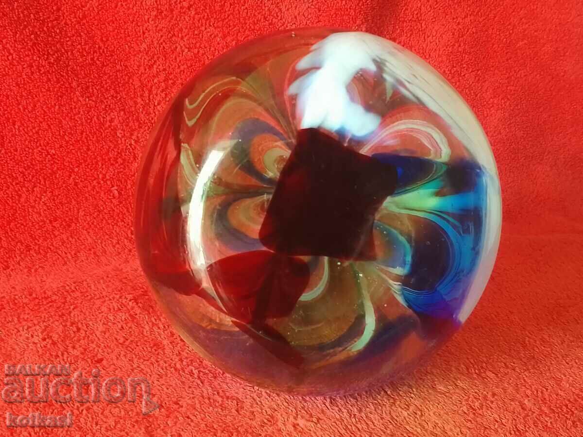 Old vase, colored glass, handmade - 6 Old vase, colored glass, handmade - 6