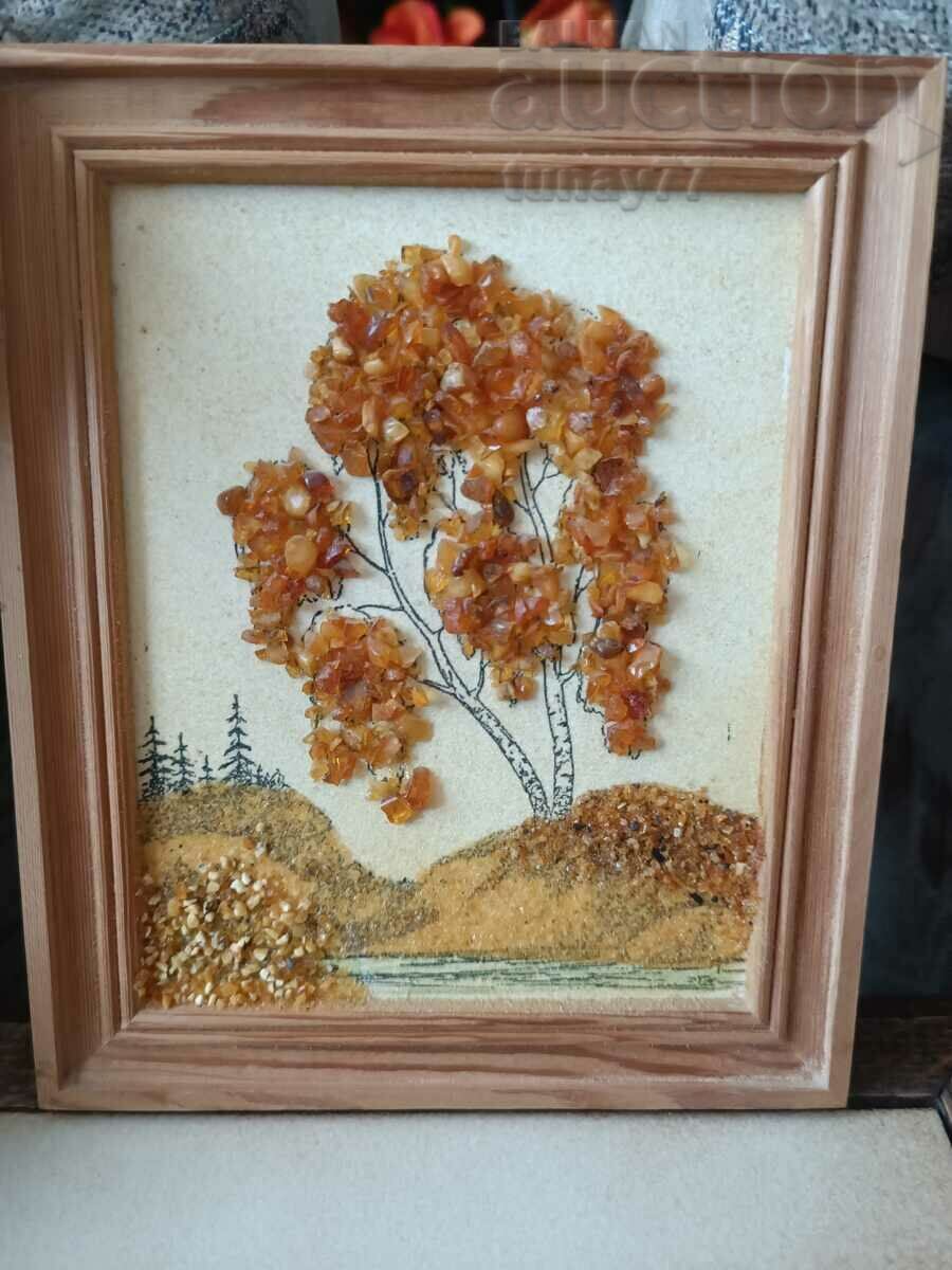 Picture and souvenir tree, Baltic amber ❗