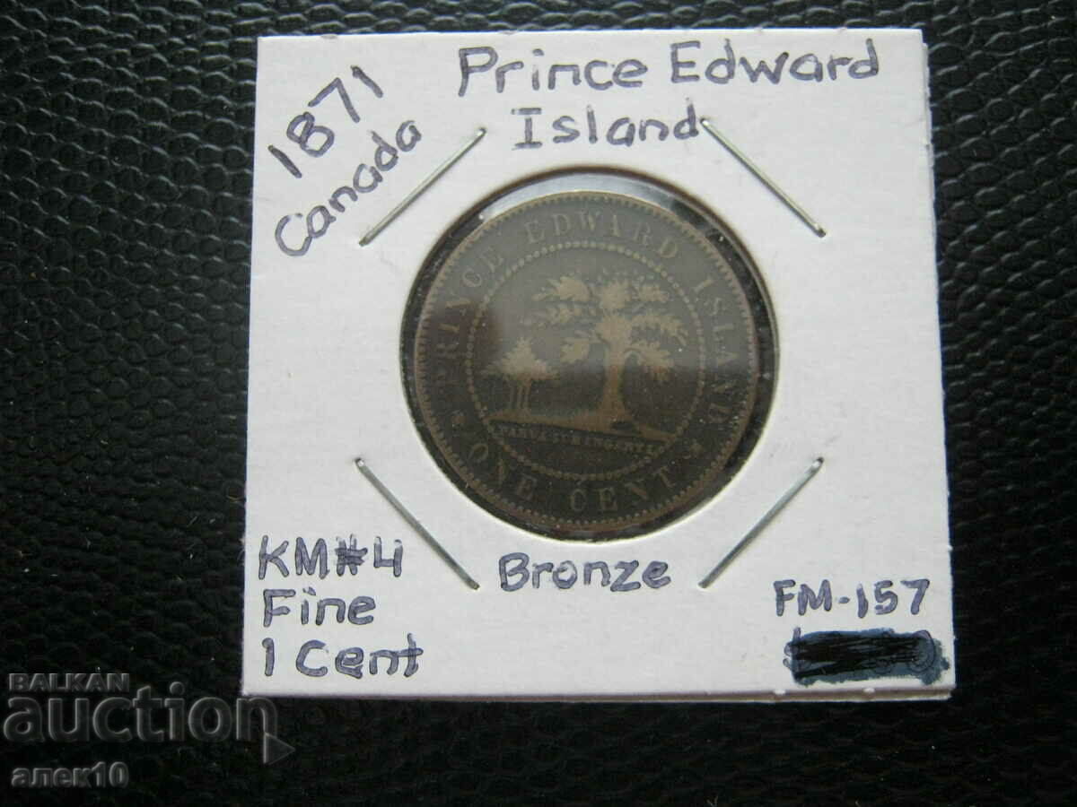 Canada Prințul Edward 1 penny 1871