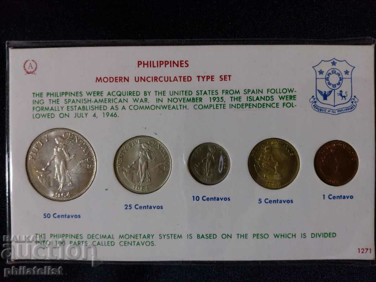 Filipine 1963-1964 - set complet de 5 monede