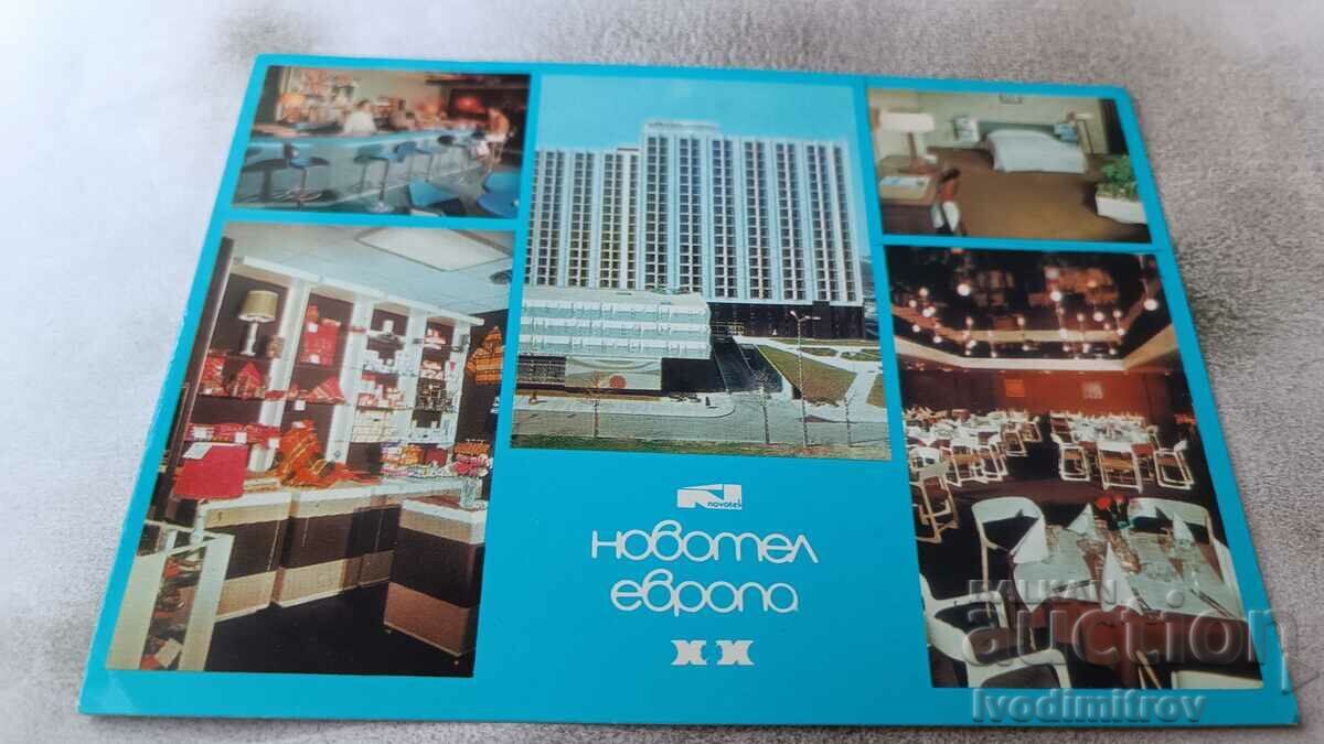 Postcard Sofia Novotel Evropa Co. art 1980 Postcard Sofia Novotel Evropa Co. art 1980