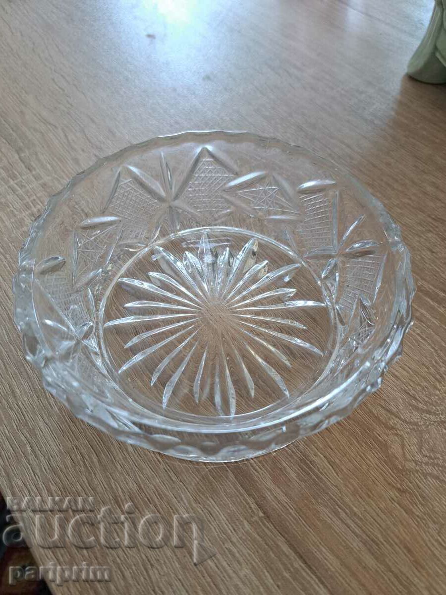 Glass bowl, BZC. Hand engraved