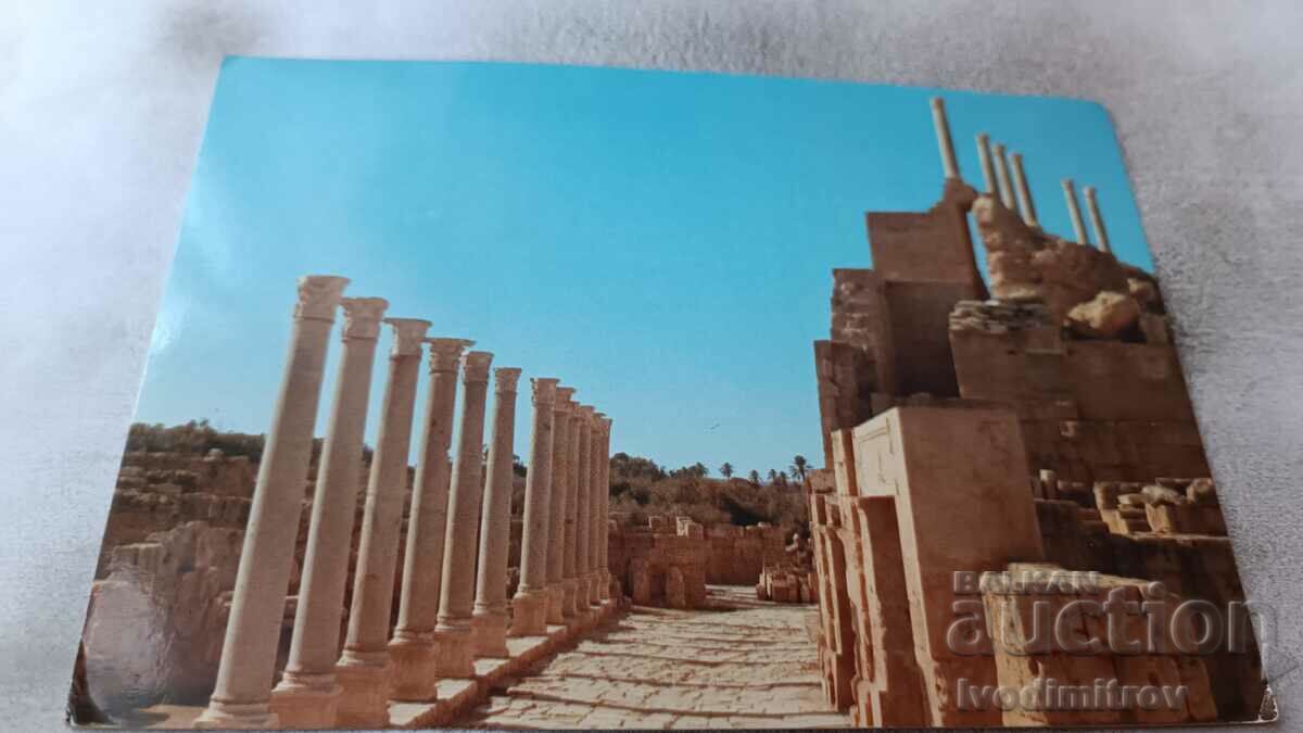 Carte poștală a Teatrului Leptis Magna