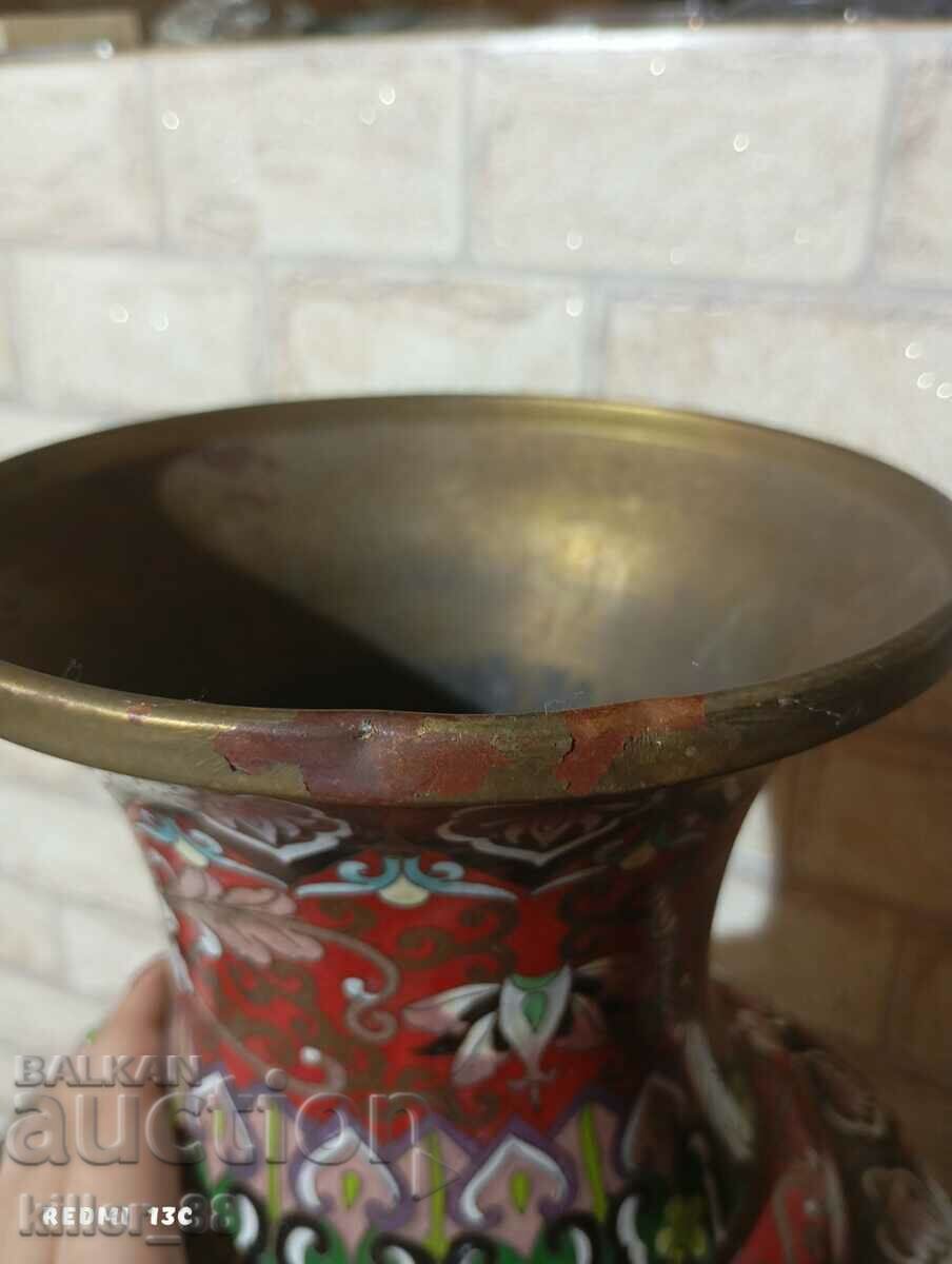 Antique Cloisonne Vase - 6 Antique Cloisonne Vase - 6