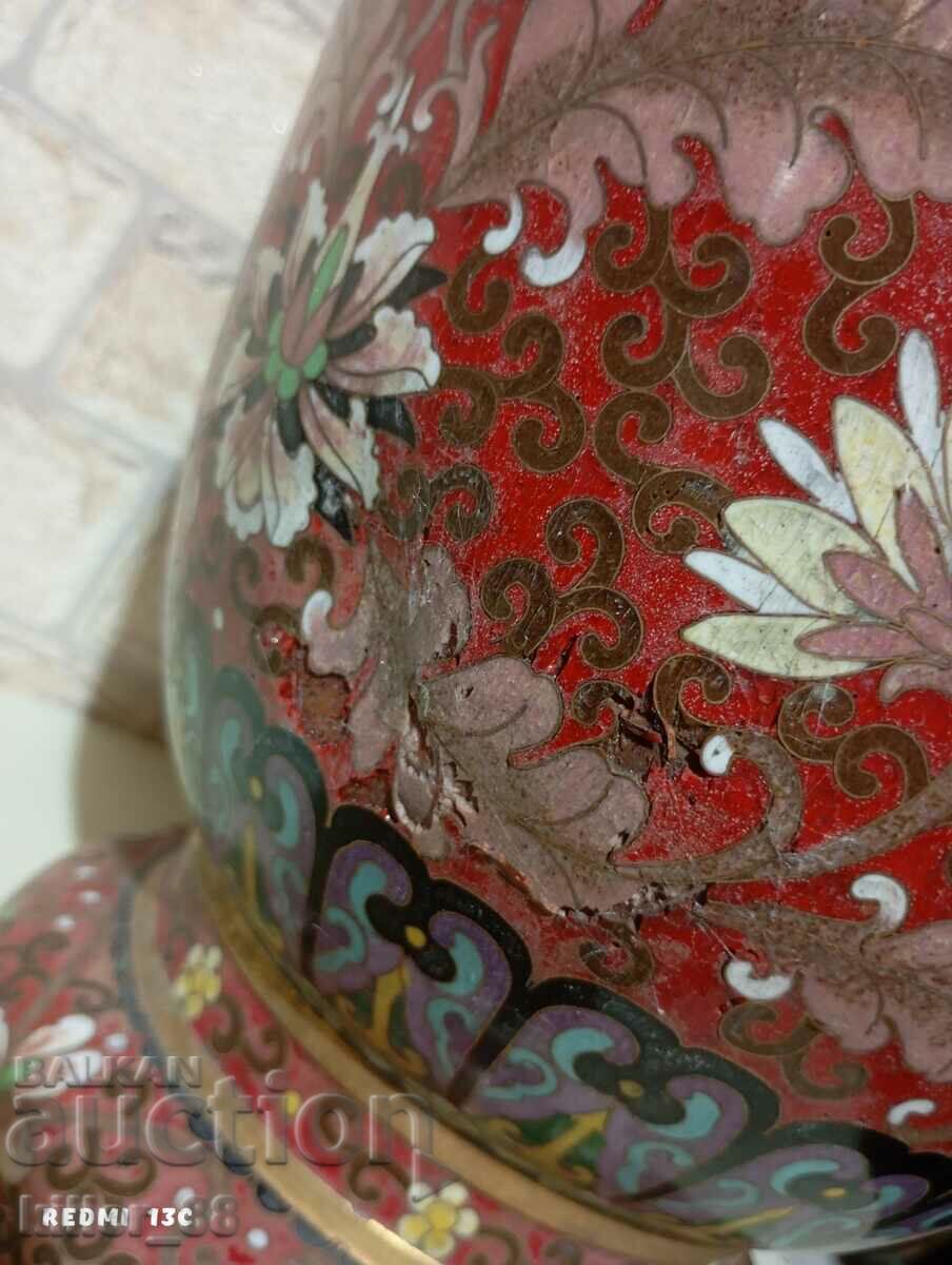 Antique Cloisonne Vase - 7 Antique Cloisonne Vase - 7