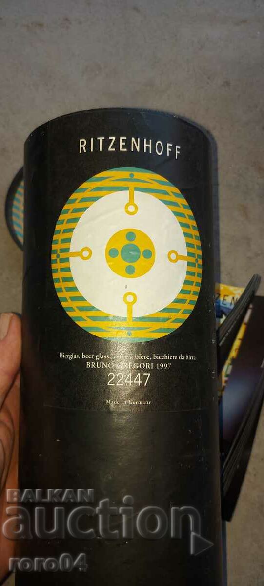 BEER GLASS - BRUNO GREGORI - RITZENHOFF - 1997 - 5 BEER GLASS - BRUNO GREGORI - RITZENHOFF - 1997 - 5