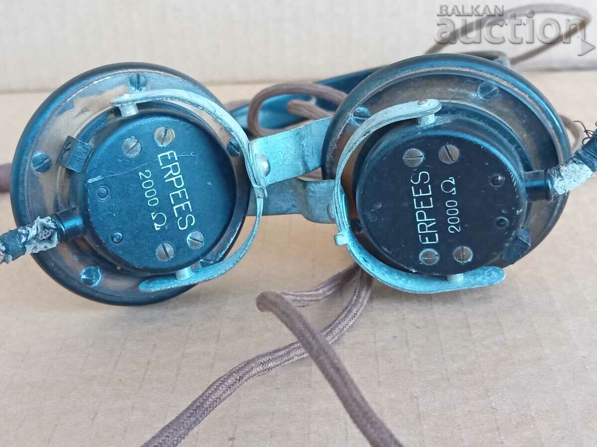 Auction vintage ERPEES 2000 om WW2 WWII headset Auction vintage ERPEES 2000 om WW2 WWII headset