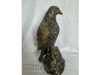 Brass figure, bird 25 cm.