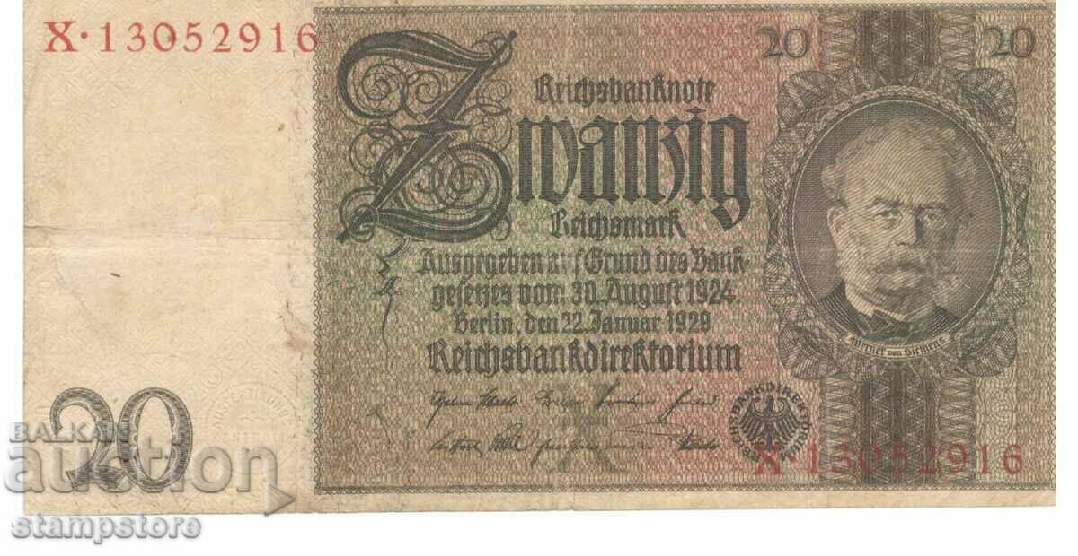 Germania 20 de mărci 1929