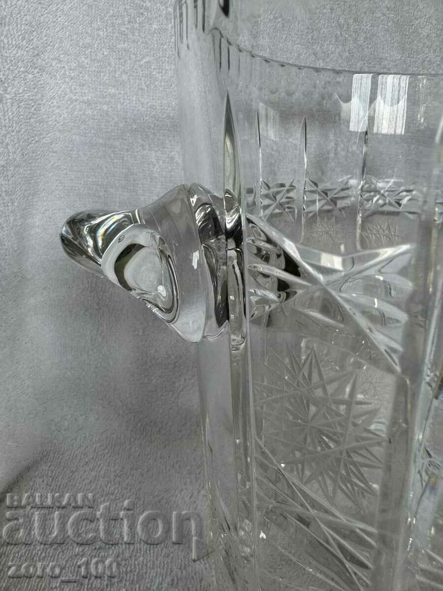 Hand blown and cut crystal champagne bucket, LIMA - 6 Hand blown and cut crystal champagne bucket, LIMA - 6