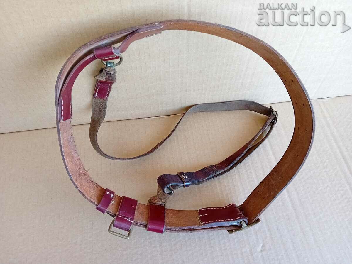 red staff officer's belt with buckle and carrier - 5 red staff officer's belt with buckle and carrier - 5