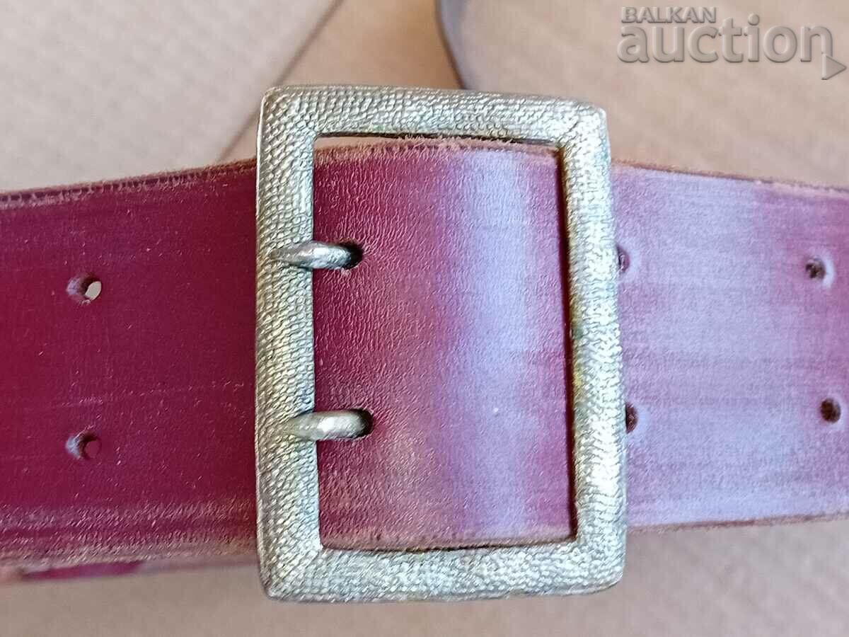 red staff officer's belt with buckle and carrier - 6 red staff officer's belt with buckle and carrier - 6