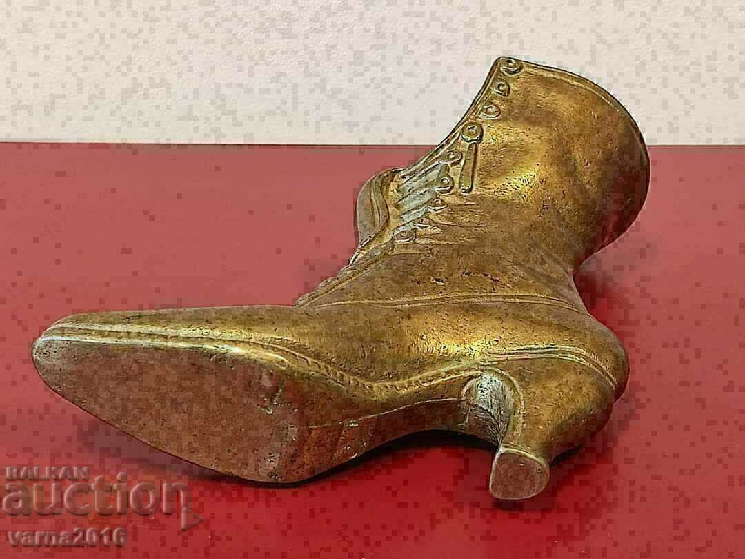 Vintage solid brass boot - 5