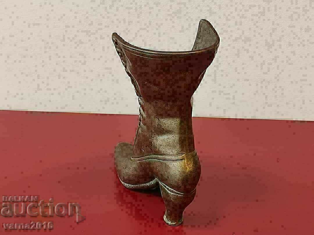 Vintage solid brass boot - 6