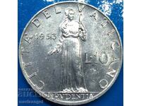 10 lire 1953 Vatican Pius XII UNC