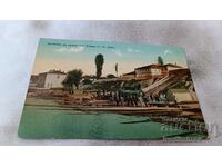 Пощенска картичка Ломъ Заливане на линята отъ Дунавъ