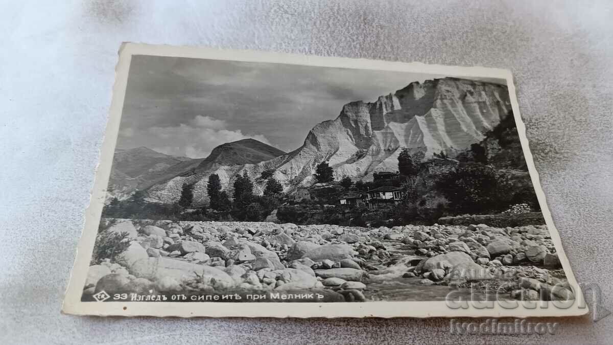 Postcard Melnika View from the screes 1938