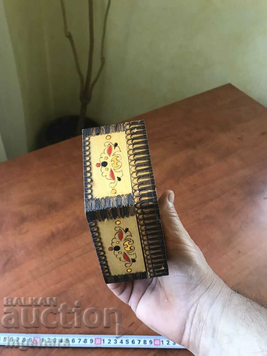 BOX WOOD PYROGRAPH DRAWING ANTIQUE FROM SOCA MOSTRA - 5 BOX WOOD PYROGRAPH DRAWING ANTIQUE FROM SOCA MOSTRA - 5