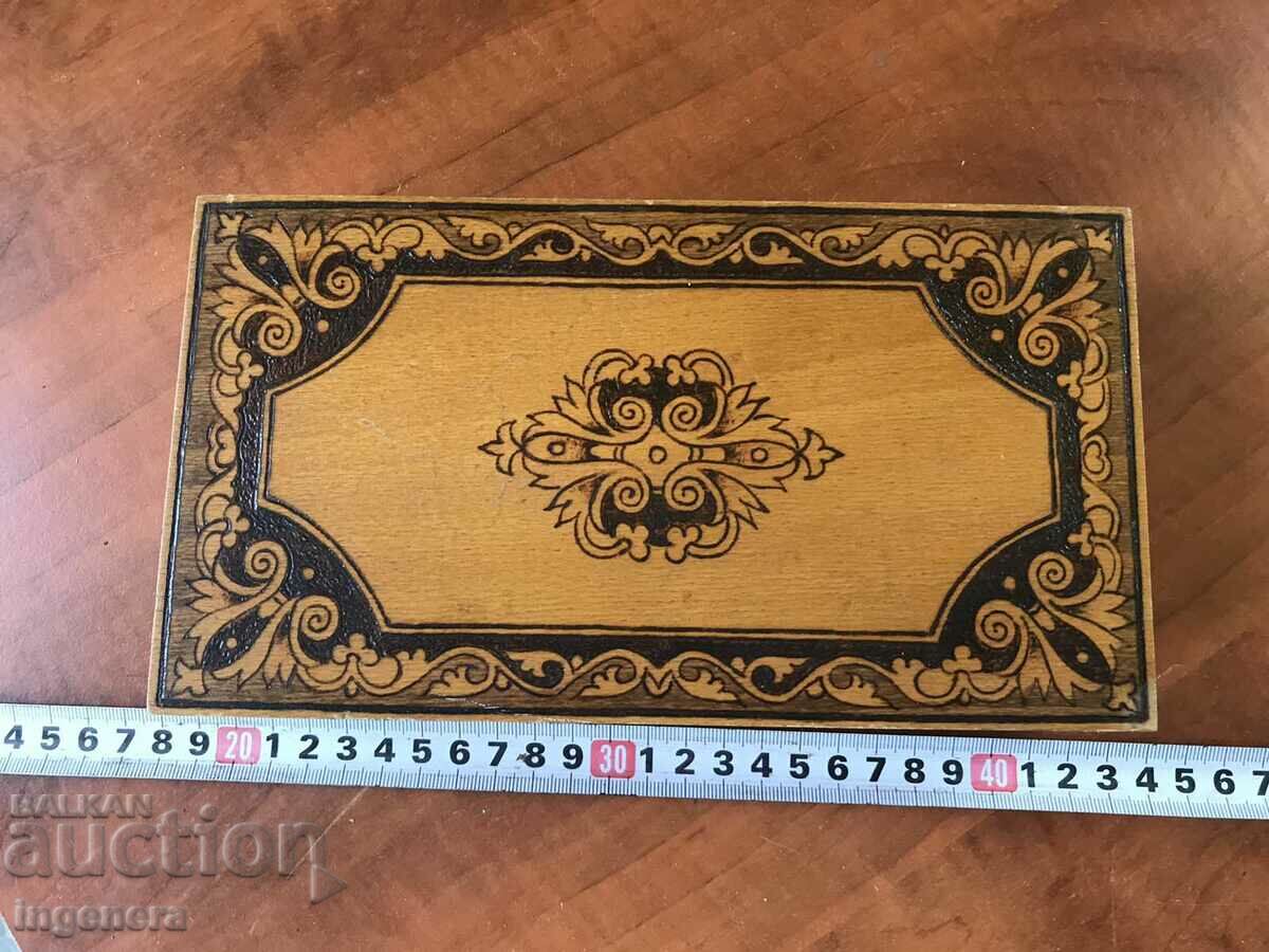 BOX WOOD PYROGRAPH DRAWING ANTIQUE FROM SOCA MOSTRA with price 35.00 BGN | € 17.90