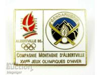 Insigna Olimpică-Olimpiadă-Albertville 1992-Poliția Montană